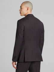 Slim Fit Grid Suit Jacket