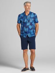 Modern Fit 100% Linen Short Sleeve Camp Shirt