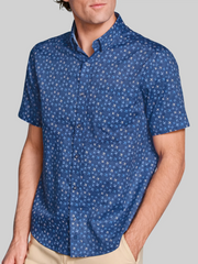 Regular Fit Logan Printed Short Sleeve Button Up Shirt