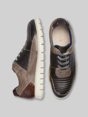 Fairman Leather Moc Toe Lace-up Sneakers