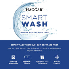 Smart Wash® Repreve® Slim Fit Flat Front Suit Pants