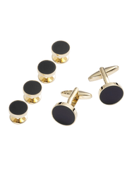 Circle Cufflinks & Studs Set