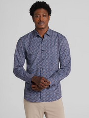 Modern Fit Geometric Print Button Up Shirt