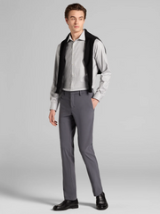 Slim Fit Grid Dress Shirt