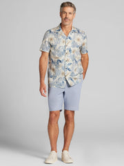 Modern Fit Tropical Leaf Camp Shirt