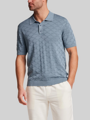 Regular Fit Diamond Short Sleeve Sweater Polo