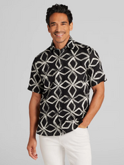 Modern Fit 100% Linen Short Sleeve Button Up Shirt
