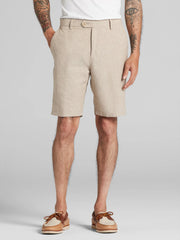 Modern Fit Linen Blend Shorts 9"