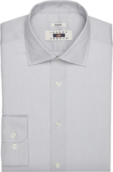 Classic Fit Textured Stripe Spread Collar Dress Shirt