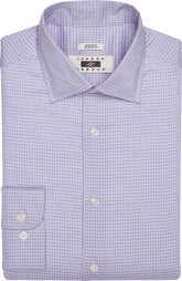 Modern Fit Check Spread Collar Dress Shirt