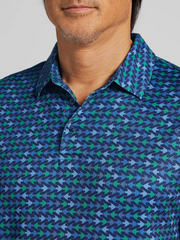 Regular Fit All Over Novelty Print Short Sleeve Golf Polo