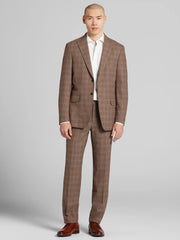 Slim Fit Premium Wool Blend Plaid Suit
