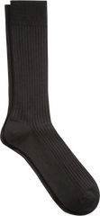 Solid Ribbed Socks, 1-Pair
