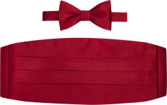 Solid Silk Bow Tie & Cummerbund Set