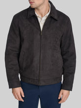 Faux Suede Laydown Collar Jacket