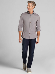 Modern Fit Knit Button Up Shirt