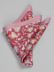 Textural Blooms Silk Pocket Square