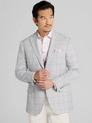 Modern Windowpane Fit Sport Coat