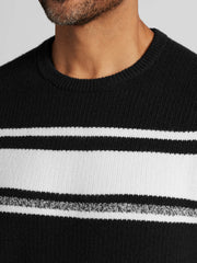 Chest Stripe Crewneck Sweater
