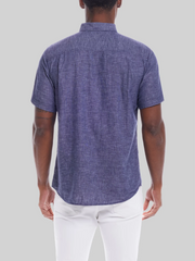 Regular Fit Mixy Solid Woven Short Sleeve Shirt