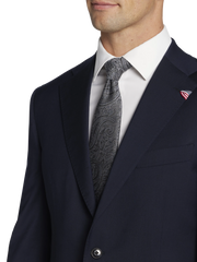 American Bespoke Modern Fit Wool Half Lined Suit Jacket