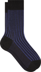 Vertical Stripe Shadow Socks, 1-pair