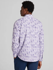 Modern Fit Brush Stroke Print Woven Shirt