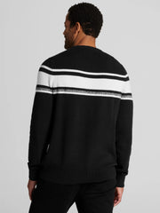 Chest Stripe Crewneck Sweater
