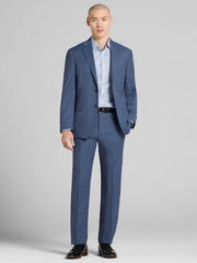 Joseph Abboud Modern Fit Mini Check Spread Collar Dress Shirt