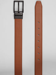Feather Edge Reversible Stretch Leather Belt