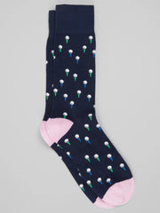 Golf Ball and Tee Dress Socks, 1-Pair
