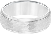 8mm Hammered Center Tungsten Carbide Band