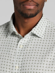 Modern Fit Linen Blend Button Up Shirt