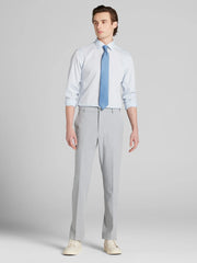 Slim Fit Textured Solid Supima Cotton Dress Shirt