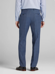 CHILLFLEX Modern Fit Windowpane Premium Wool Blend Suit Pants