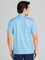 Regular Fit Abstract Geo Printed Polo