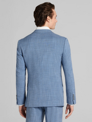 Skinny Fit Windowpane Suit Jacket