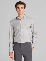 Slim Fit Grid Dress Shirt