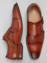 Clark Cap Toe Monk Strap Shoes