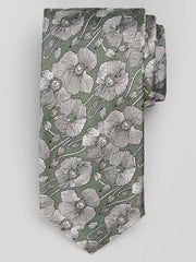 Linear Poppies Tie