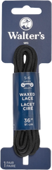 36-inch Waxed Shoelaces, Black