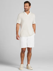 Modern Fit Jacquard Knit Johnny Collar Polo