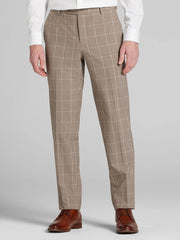 Slim Fit Windowpane Suit Pants