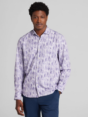 Modern Fit Brush Stroke Print Woven Shirt
