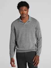 Merino Wool Johnny Collar Sweater