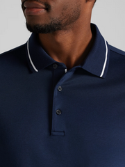 Modern Fit Ultra-Soft Cotton Tipped Collar Polo