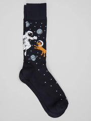 Space Dog Socks, 1-Pair