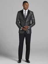 Charcoal Gray Jacquard Dinner Jacket Tux