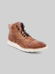Bowery II Leather Cap Toe High-Top Sneakers