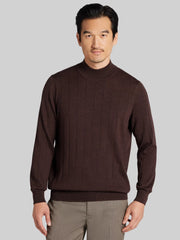 Merino Wool Blend Mock Neck Sweater